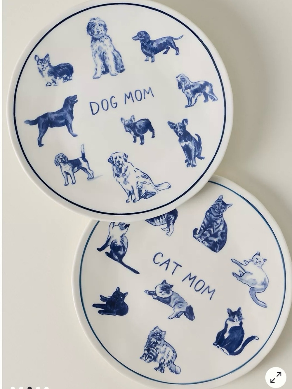 NIB Molly Hatch Stoneware by Anthropologie Cat Mom Dessert Plate 🐱🐈‍⬛🐈